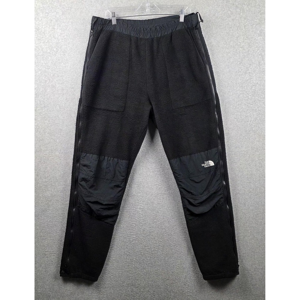 The North Face Pants Mens 37x32 XL Black Fleece Sweatpants‎ Zip Side Made USA